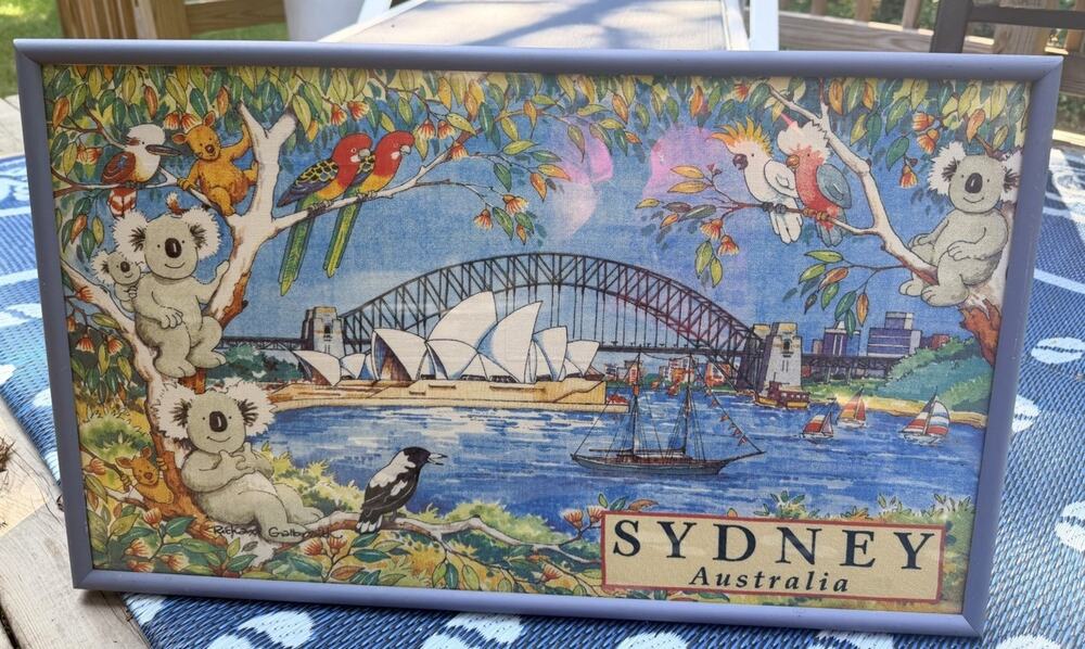 Rodriguez Australian Koala Framed Art by Richard Galbraith-Vivid Colors!